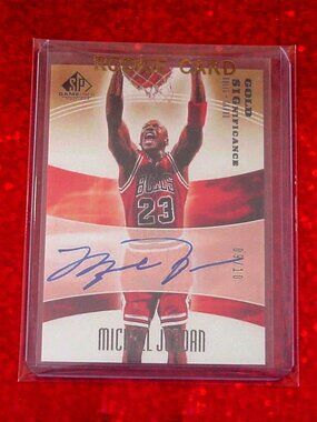 Michael Jordan Facsimile Auto Novelty Card
